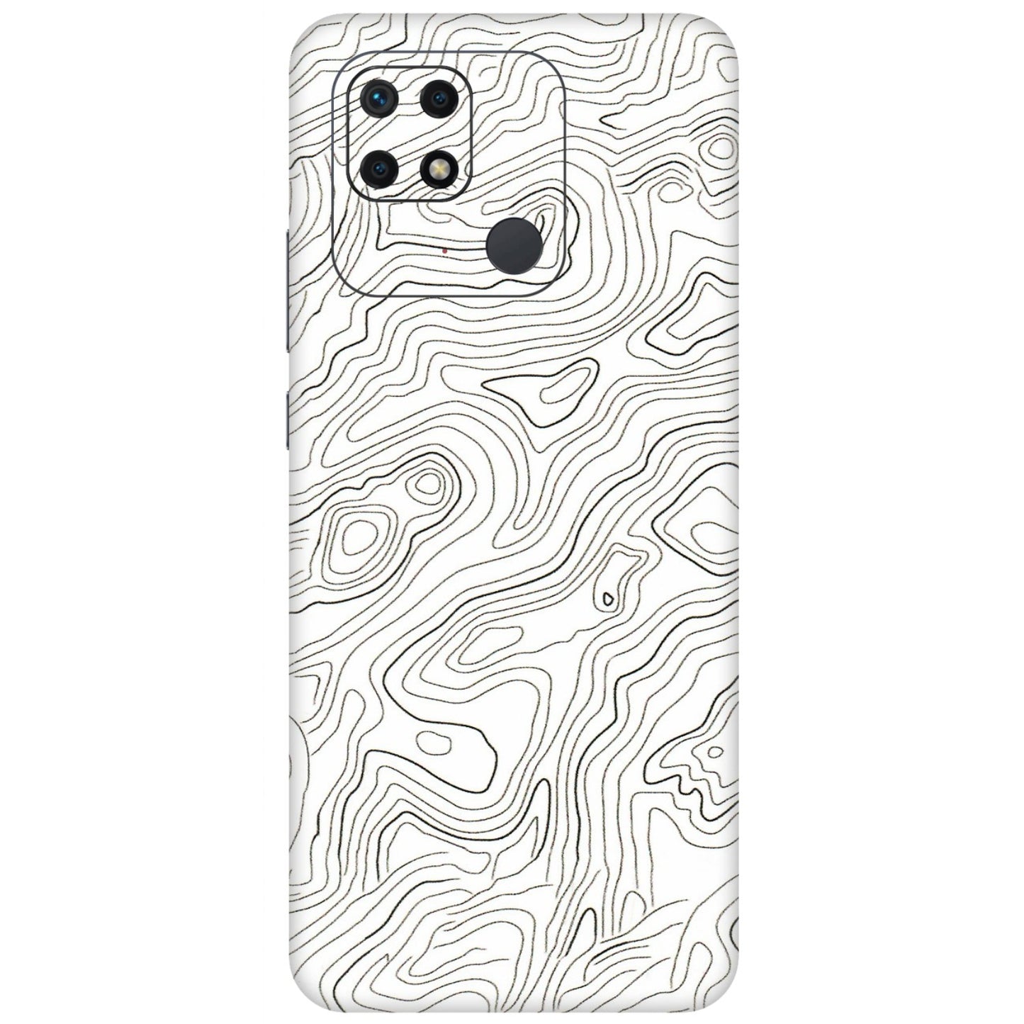 Xiaomi Redmi Phone Skins (All Models) - White Black Swirls - 3D Embossed Finish (L-219) Redmi 10 Power