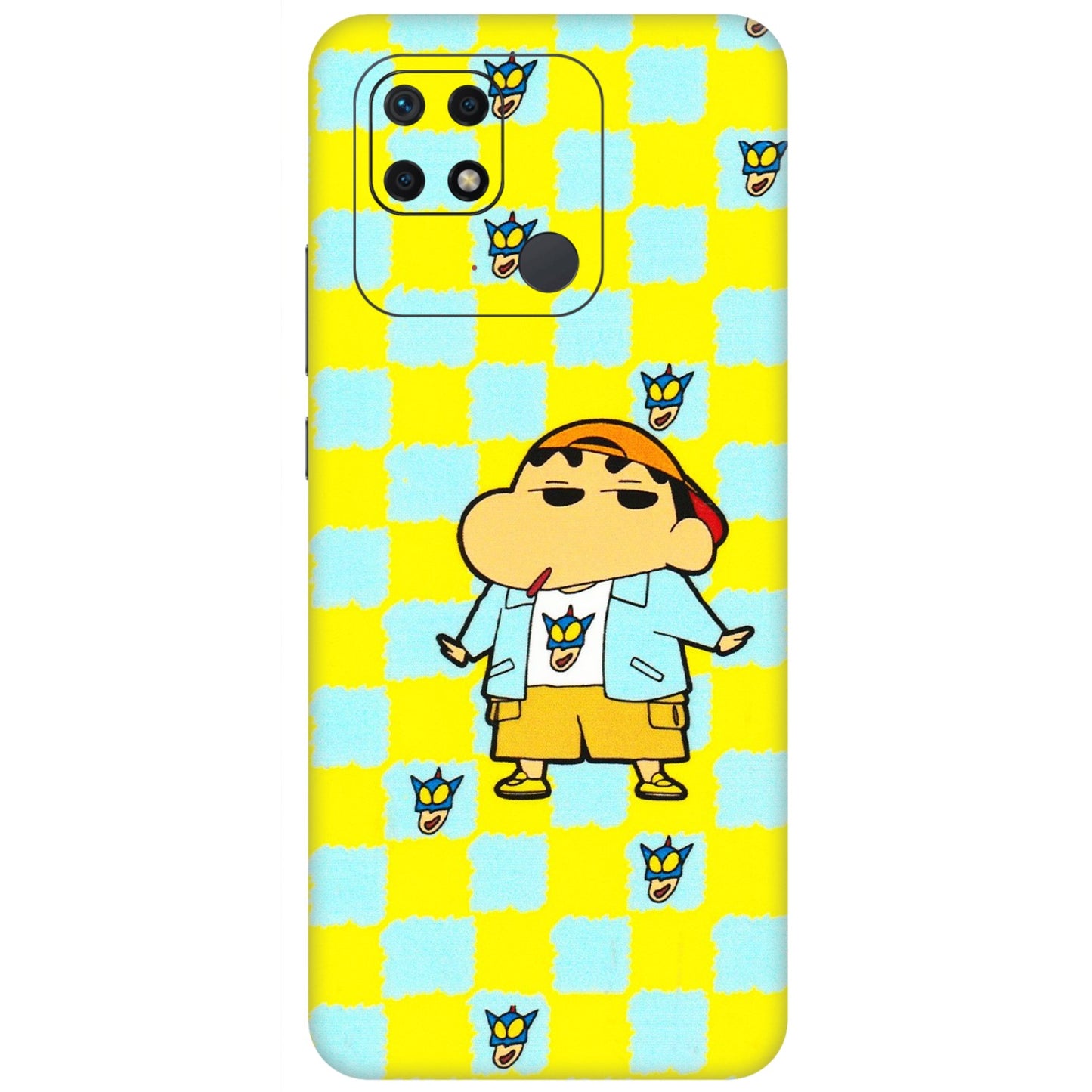 Xiaomi Redmi Phone Skins (All Models) - Yellow Blue Shinchan Cute - 3D Embossed Finish (L-221) Redmi 10 Power