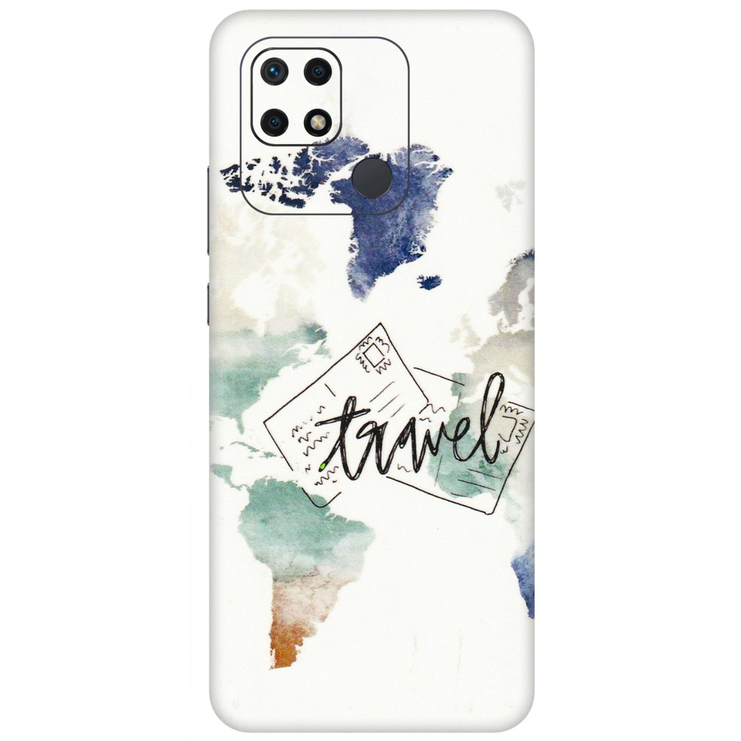 Xiaomi Redmi Phone Skins (All Models) - Travel The World - 3D Embossed Finish (L-232) Redmi 10 Power