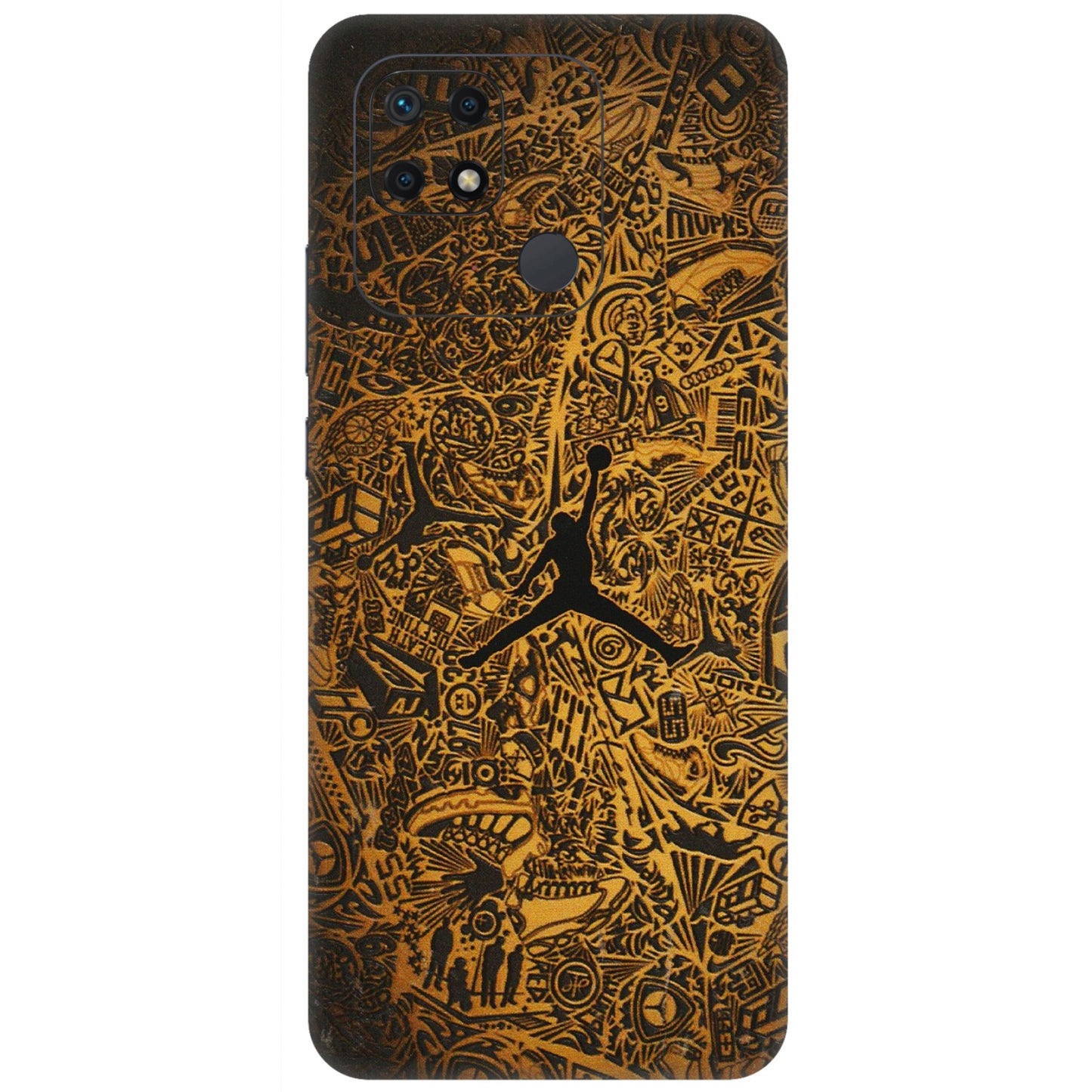 Xiaomi Redmi Phone Skins (All Models) - Premium Gold Basketball Player - 3D Embossed Finish (L-236) Redmi 10 Power