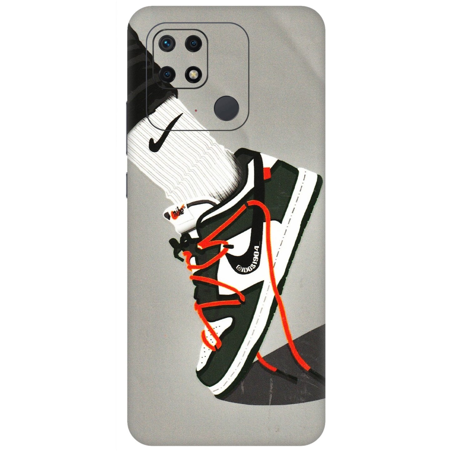 Xiaomi Redmi Phone Skins (All Models) - New Grey Sneaker - 3D Embossed Finish (L-261) Redmi 10 Power