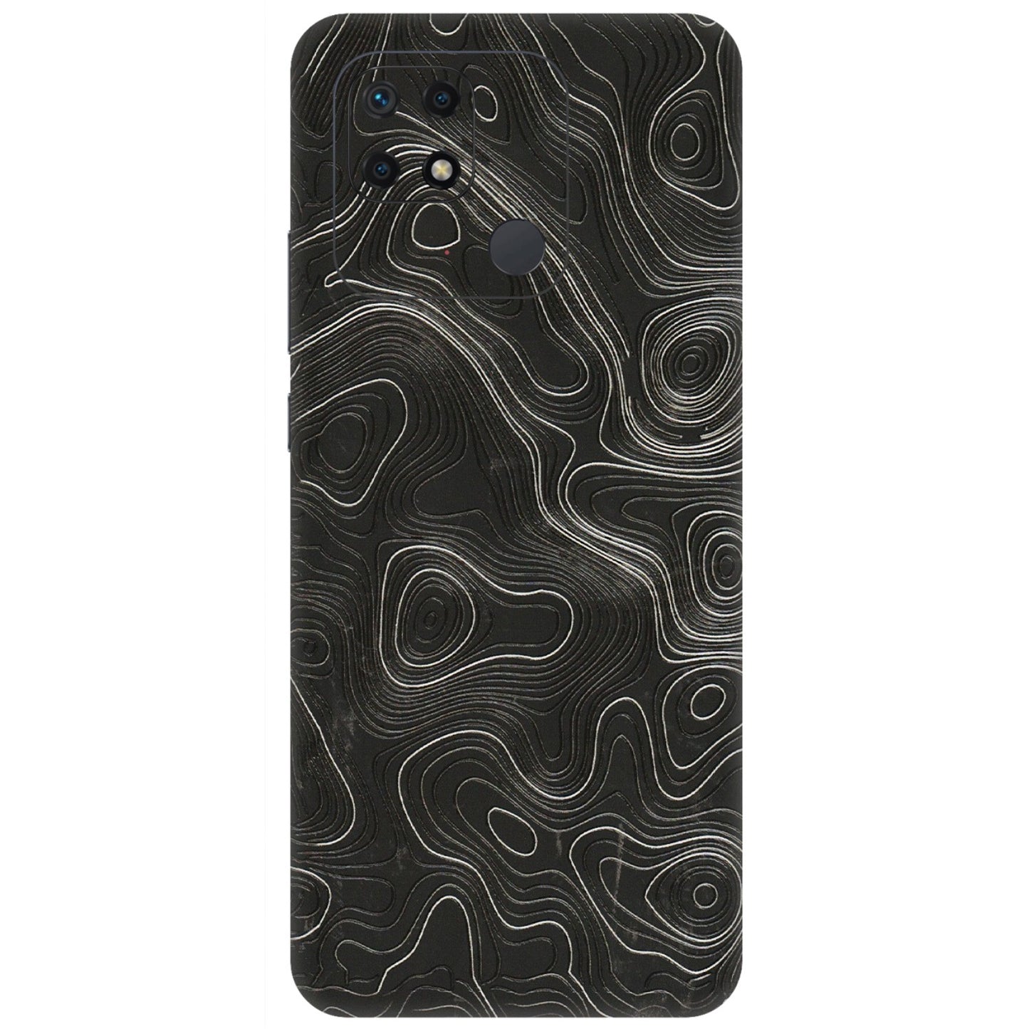 Xiaomi Redmi Phone Skins (All Models) - Abstract White Line Map - 3D Embossed Finish (L-269) Redmi 10 Power