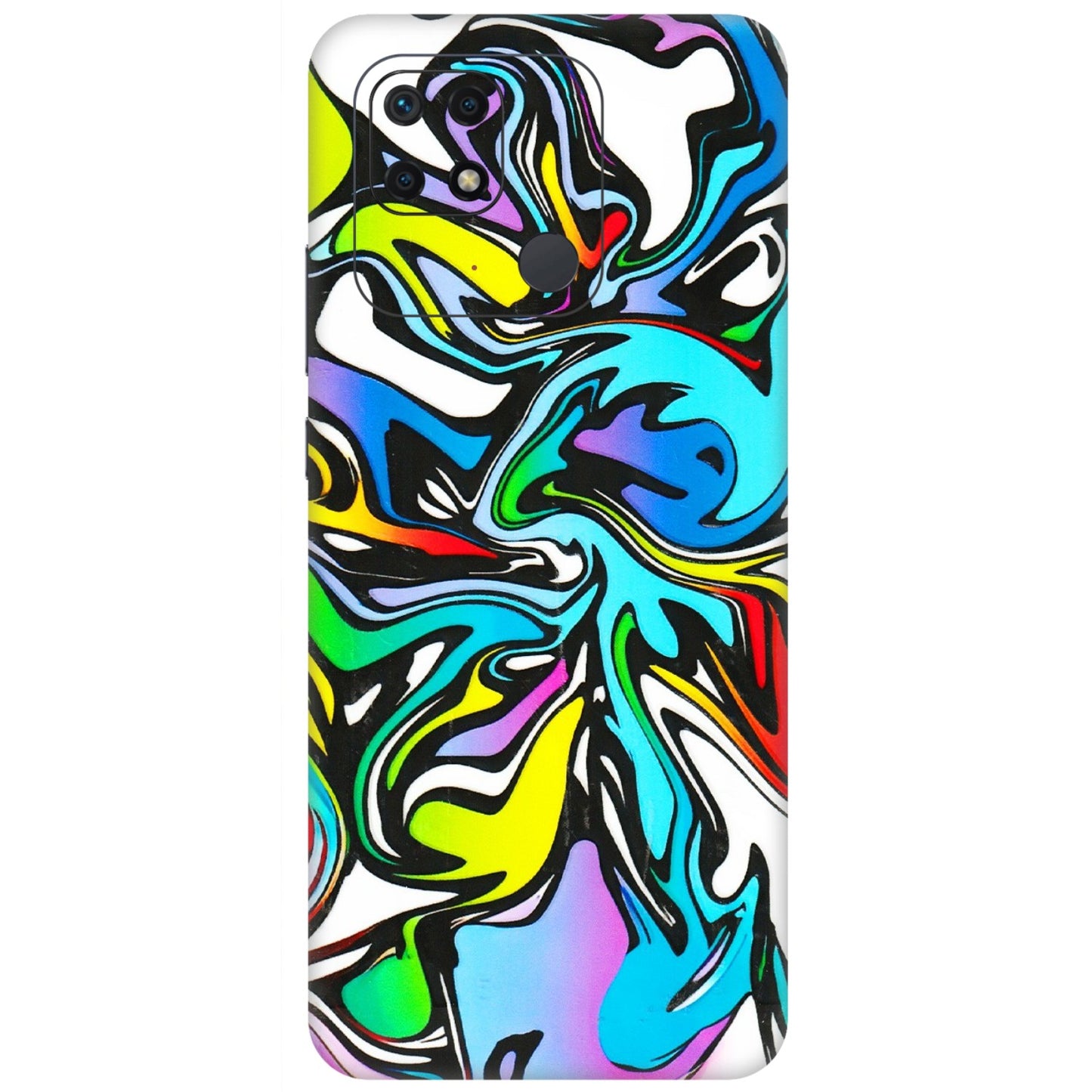 Xiaomi Redmi Phone Skins (All Models) - Abstract Colour Paints - 3D Embossed Finish (L-271) Redmi 10 Power