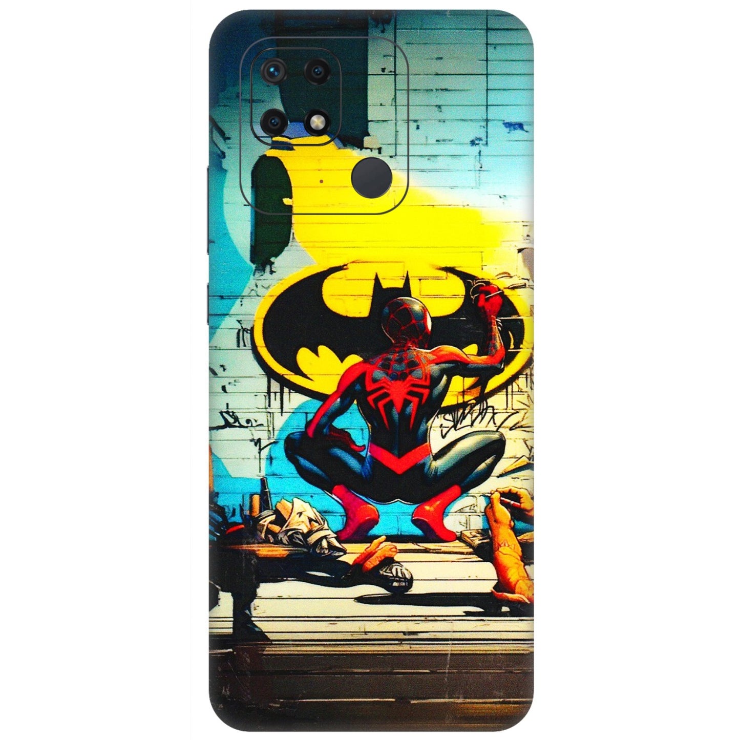 Xiaomi Redmi Phone Skins (All Models) - New Spiderman Bat Logo - 3D Embossed Finish (L-309) Redmi 10 Power