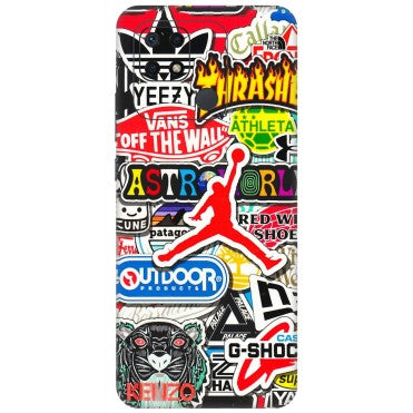 Xiaomi Redmi Phone Skins (All Models) - Multi Brands Sticker Graffiti - 3D Embossed Finish (L-37) Redmi 10 Power
