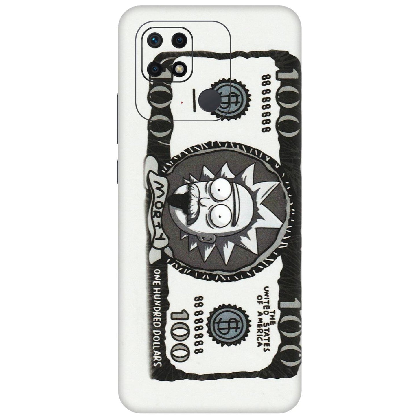 Xiaomi Redmi Phone Skins (All Models) - Rick And Morty Hundred Dollar Anime - Matte Finish (M-161) Redmi 10 Power