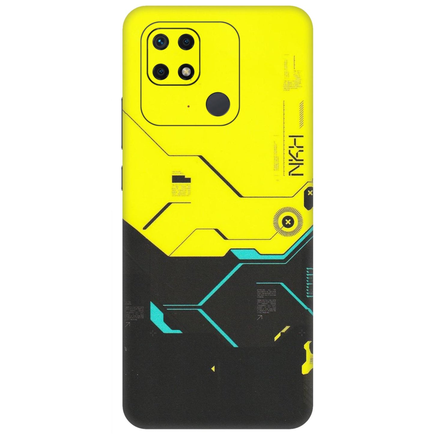 Xiaomi Redmi Phone Skins (All Models) - Black Yellow Technica - Matte Finish (M-53) Redmi 10 Power