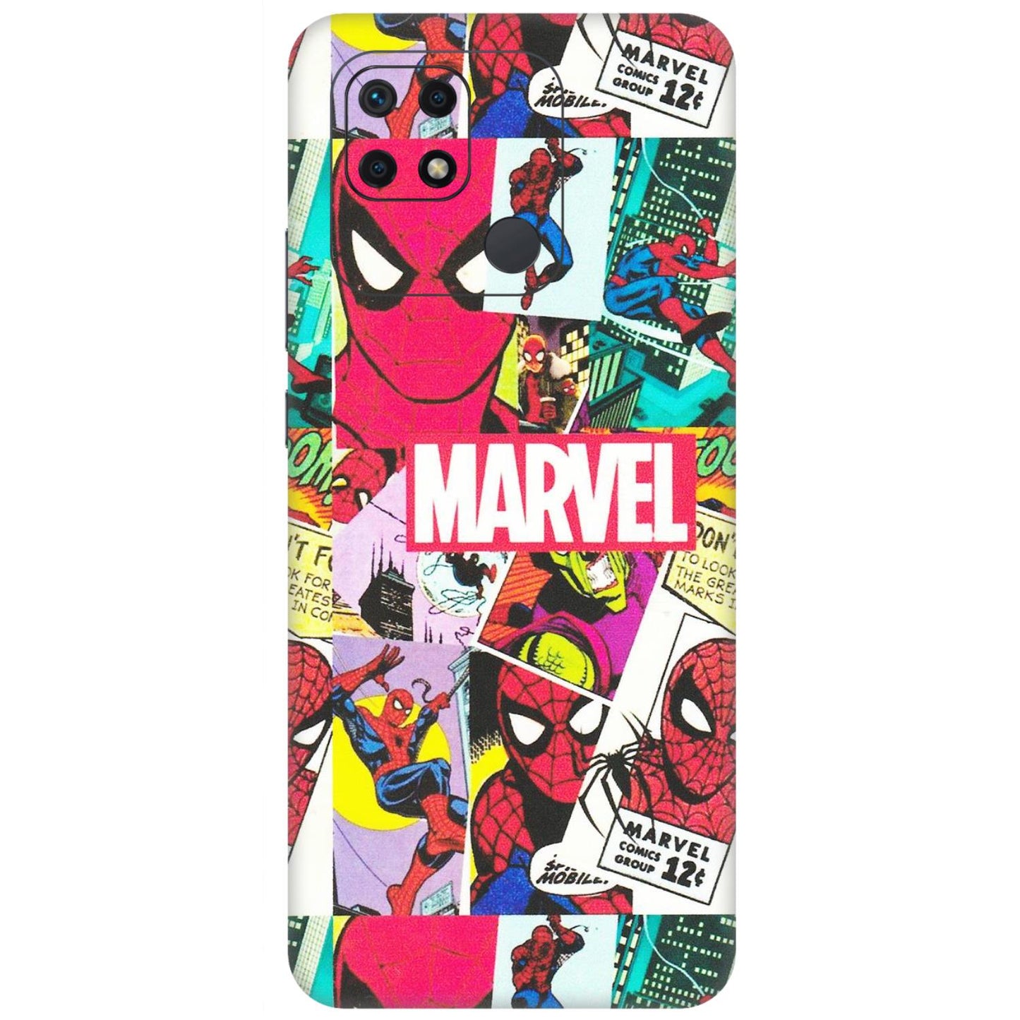 Xiaomi Redmi Phone Skins (All Models) - Marvel Comic Spiderman Grafitti - Matte Finish (M-72) Redmi 10 Power