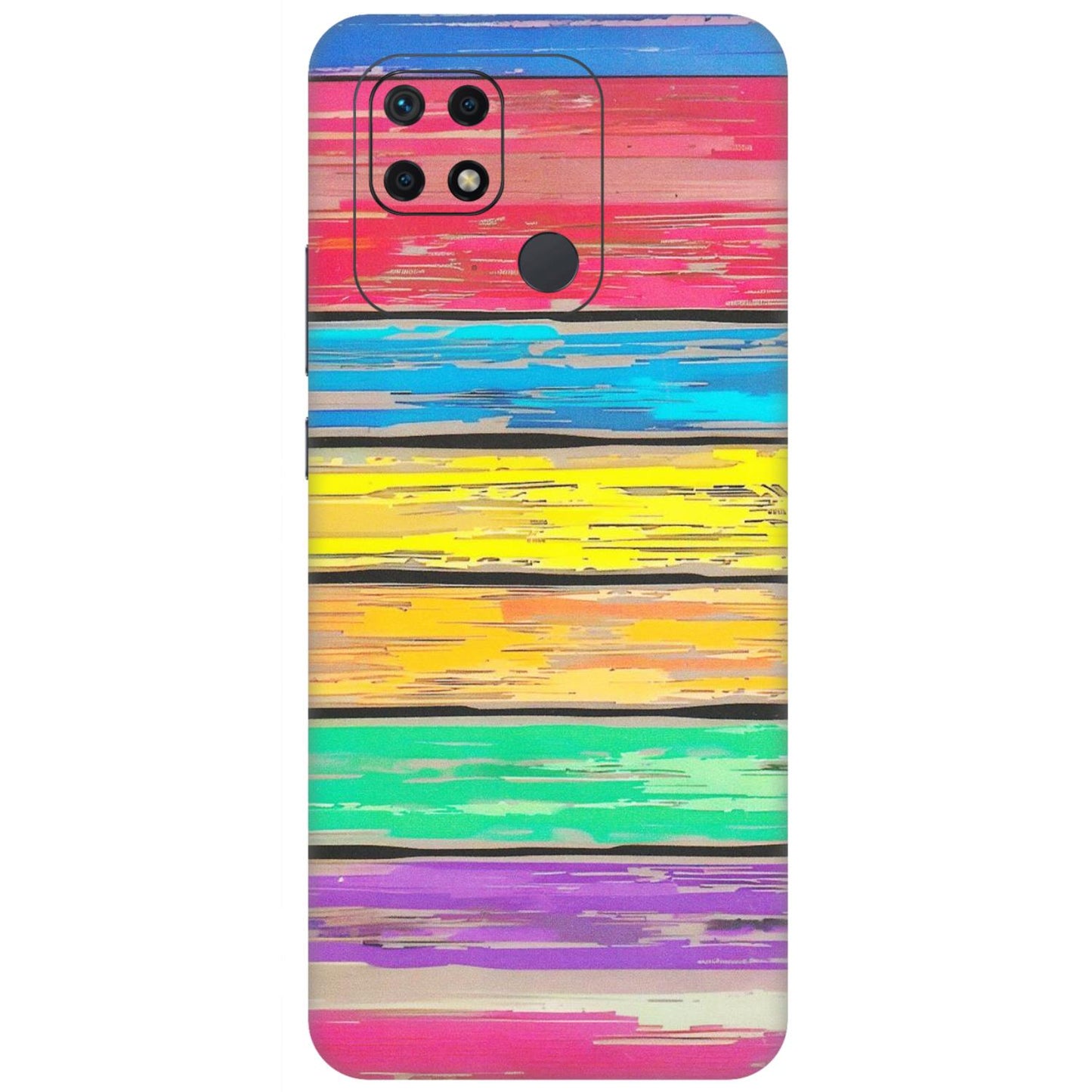 Xiaomi Redmi Phone Skins (All Models) - Multi Colour Wooden Wall - Matte Finish (M-96) Redmi 10 Power