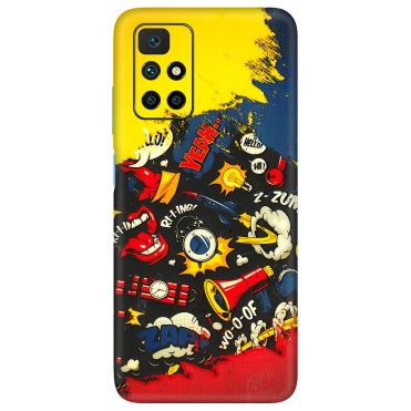 Xiaomi Redmi Phone Skins (All Models) - Pacific Doodle Art - 3D Embossed Finish (L-120) Redmi 10 Prime