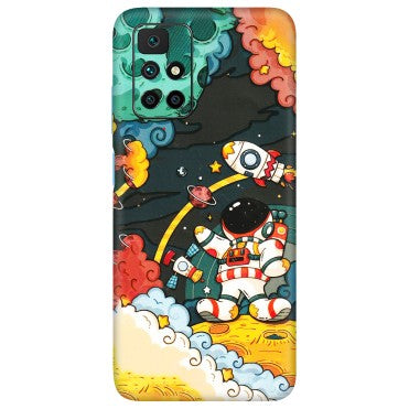 Xiaomi Redmi Phone Skins (All Models) - Astronauts & Spaceship - 3D Embossed Finish (L-145) Redmi 10 Prime