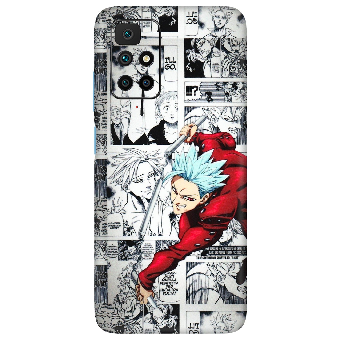 Xiaomi Redmi Phone Skins (All Models) - Anime Comic - 3D Embossed Finish (L-192) Redmi 10 Prime