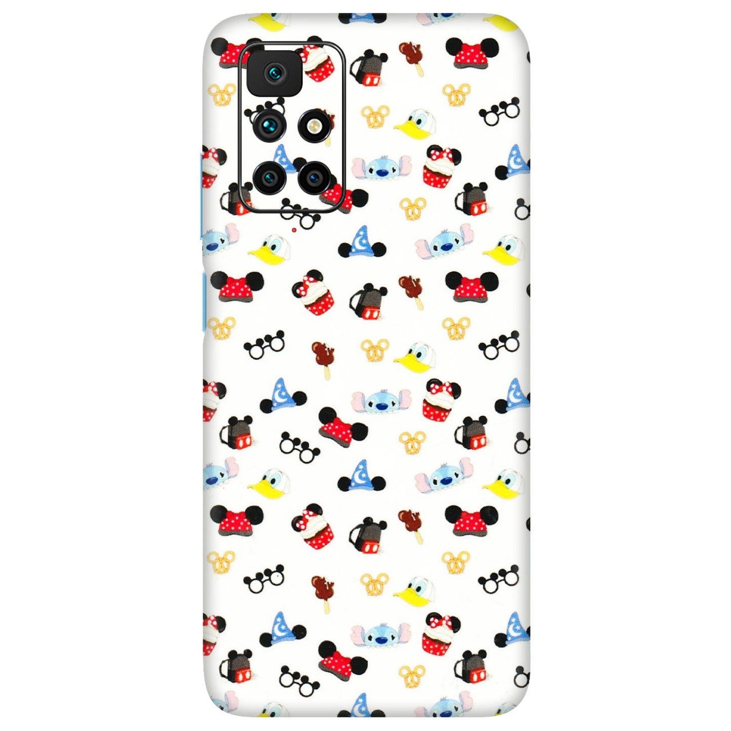 Xiaomi Redmi Phone Skins (All Models) - Minnie Mouse & Donald Doodles s - 3D Embossed Finish (L-194) Redmi 10 Prime
