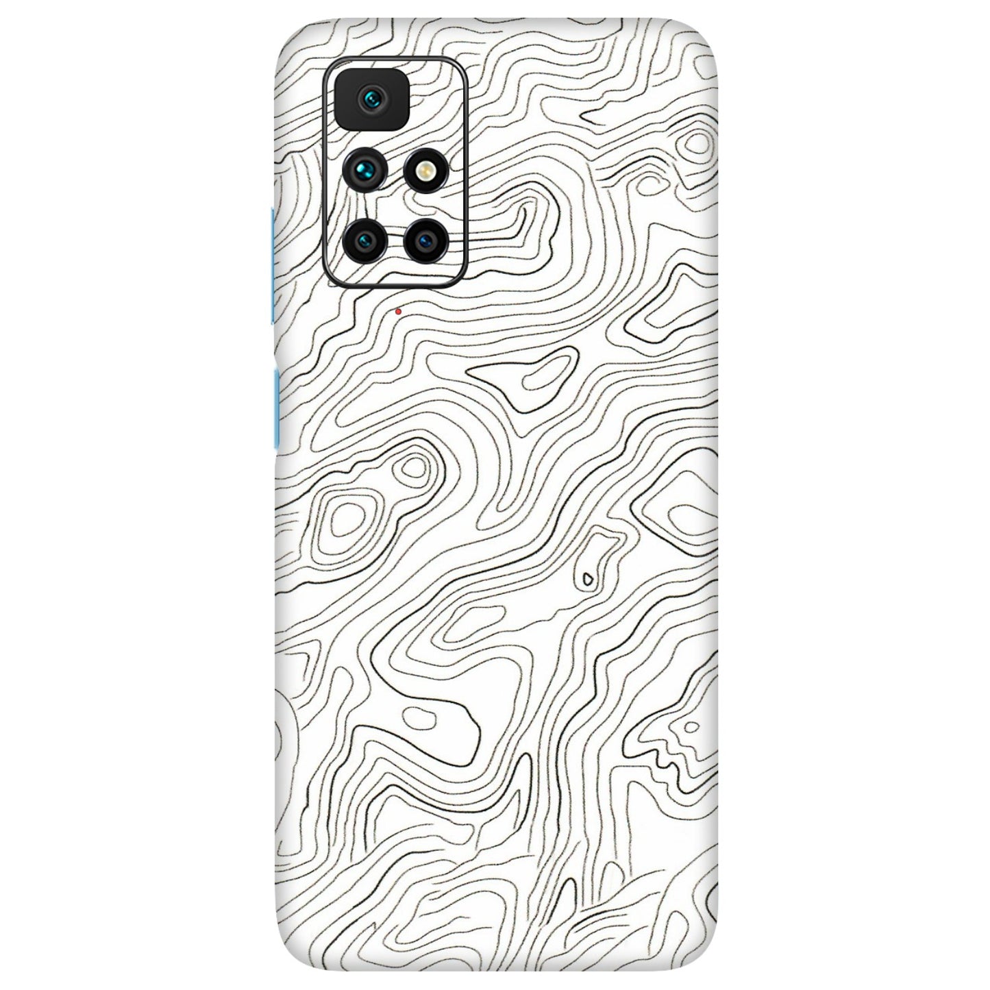 Xiaomi Redmi Phone Skins (All Models) - White Black Swirls - 3D Embossed Finish (L-219) Redmi 10 Prime