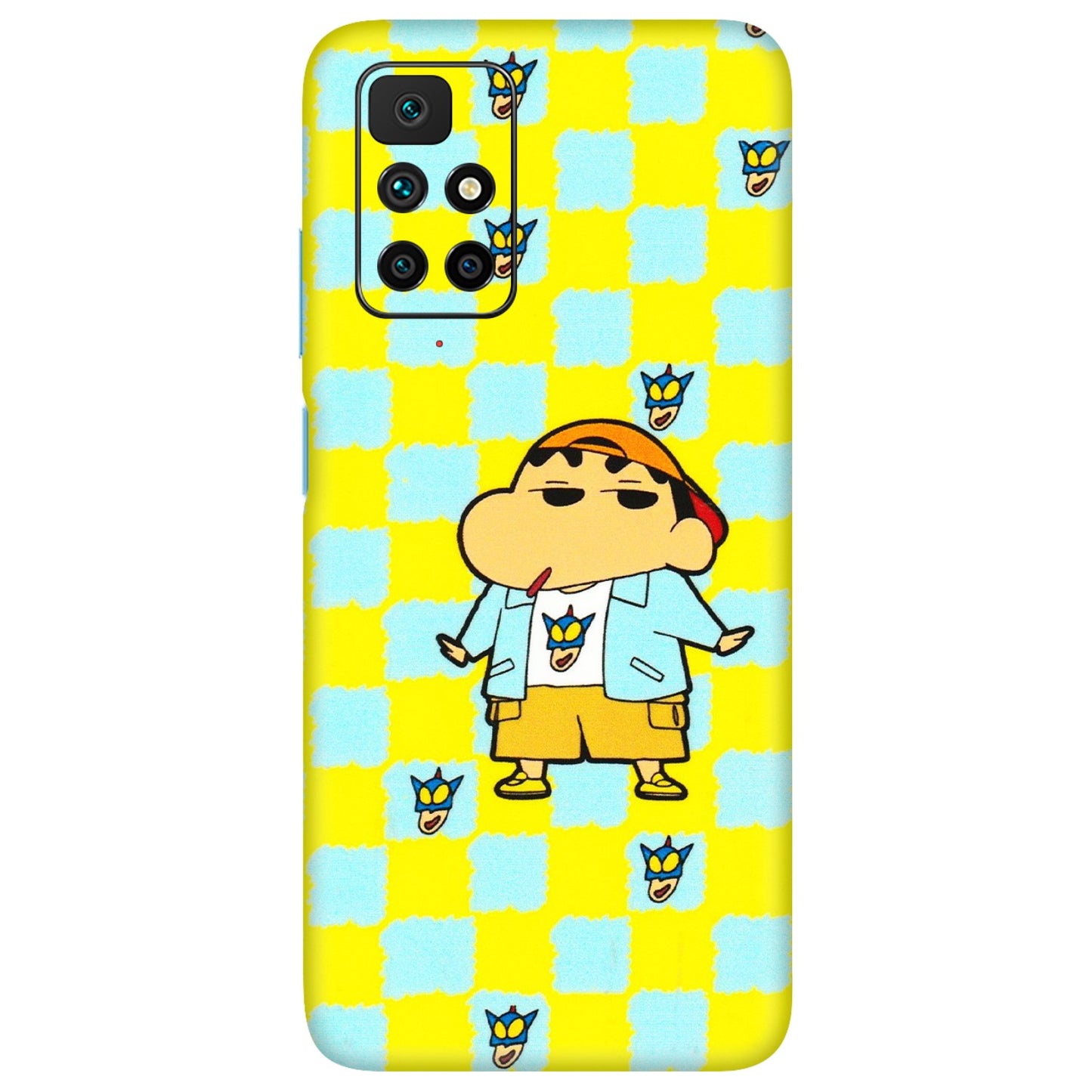 Xiaomi Redmi Phone Skins (All Models) - Yellow Blue Shinchan Cute - 3D Embossed Finish (L-221) Redmi 10 Prime