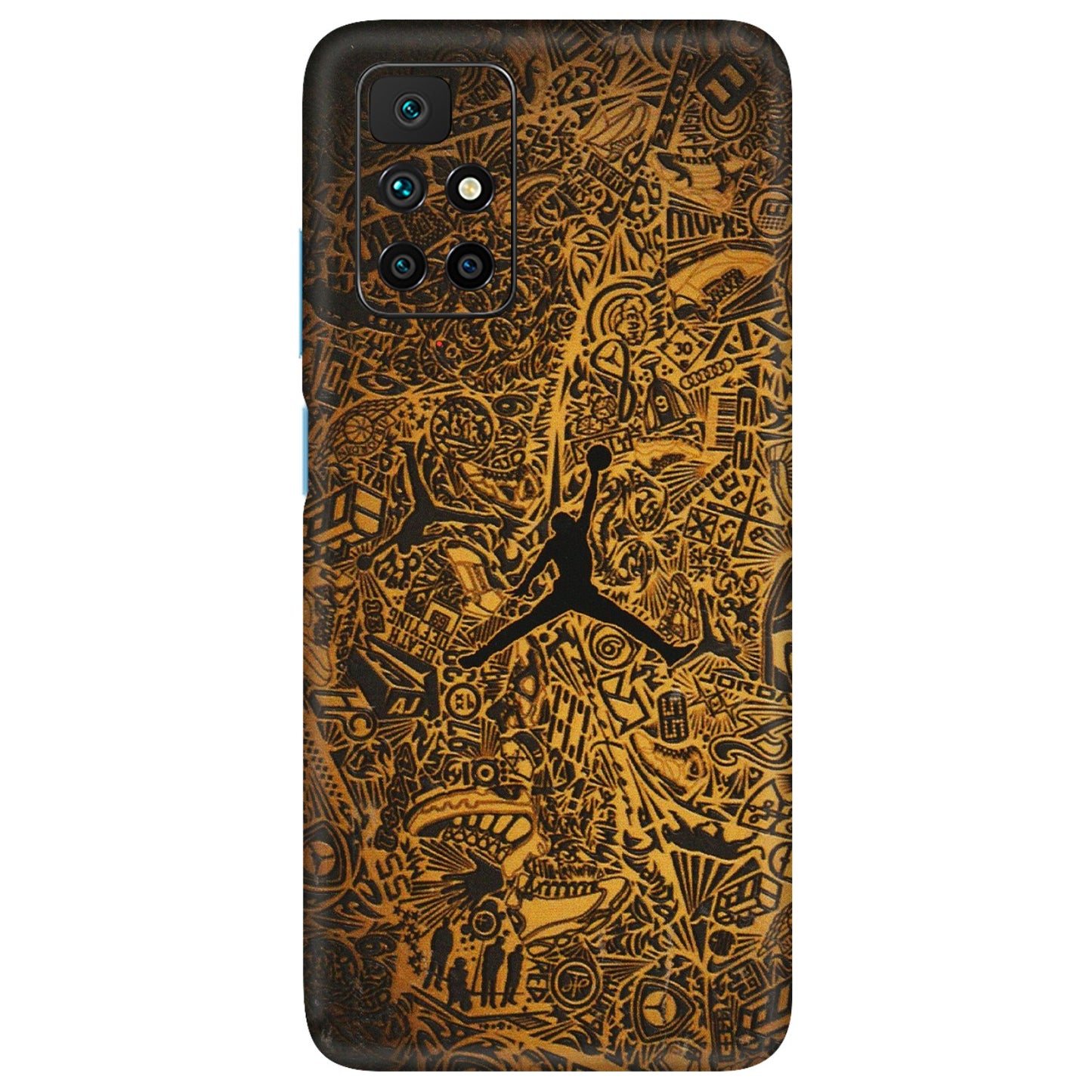 Xiaomi Redmi Phone Skins (All Models) - Premium Gold Basketball Player - 3D Embossed Finish (L-236) Redmi 10 Prime