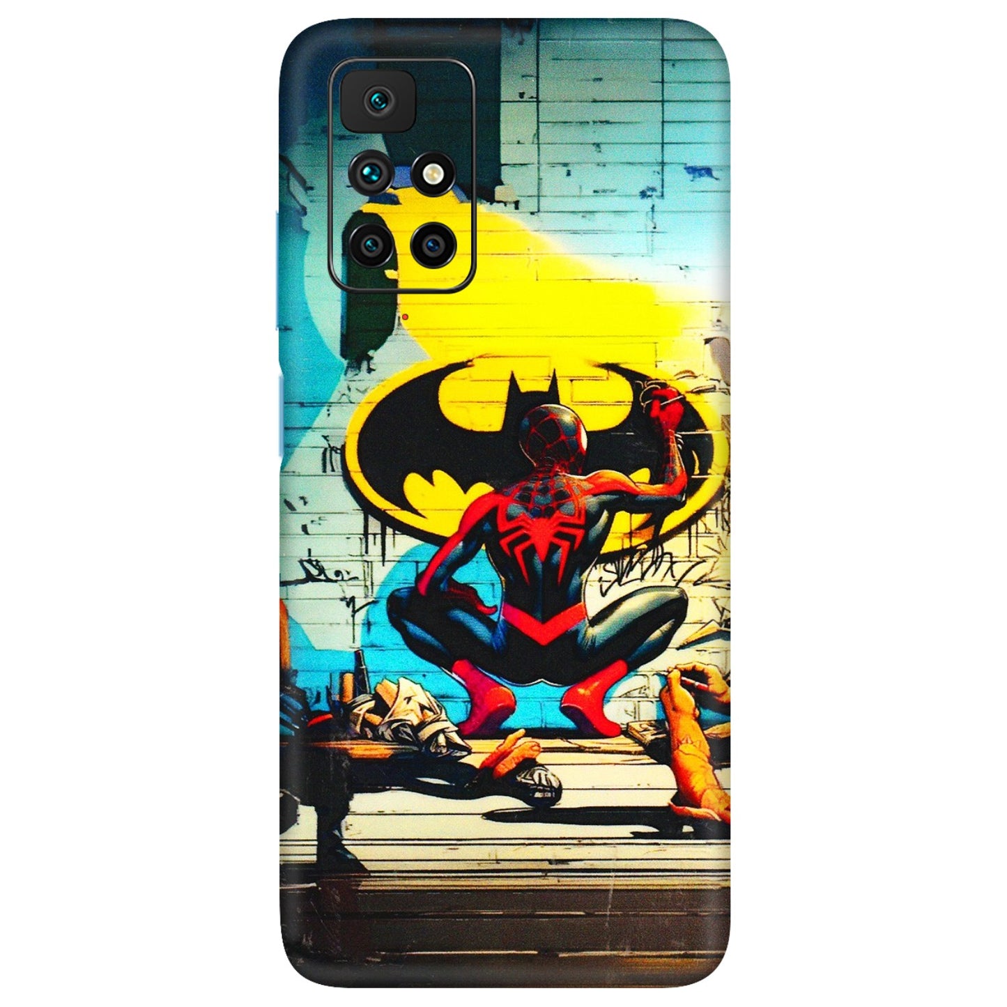 Xiaomi Redmi Phone Skins (All Models) - New Spiderman Bat Logo - 3D Embossed Finish (L-309) Redmi 10 Prime