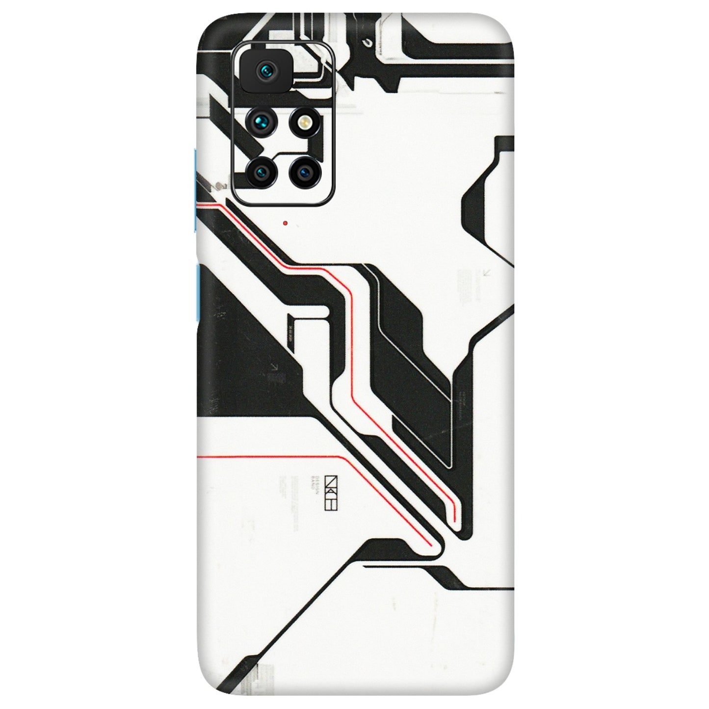 Xiaomi Redmi Phone Skins (All Models) - White Techy Logo - 3D Embossed Finish (L-312) Redmi 10 Prime