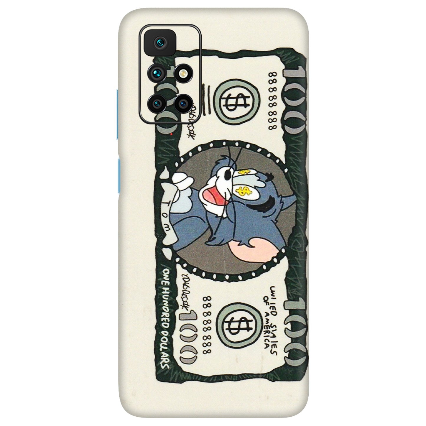 Xiaomi Redmi Phone Skins (All Models) - Tom Hundred Dollar - 3D Embossed Finish (L-324) Redmi 10 Prime