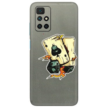 Xiaomi Redmi Phone Skins (All Models) - Grey Cards Of Ace - 3D Embossed Finish (L-77) Redmi 10 Prime