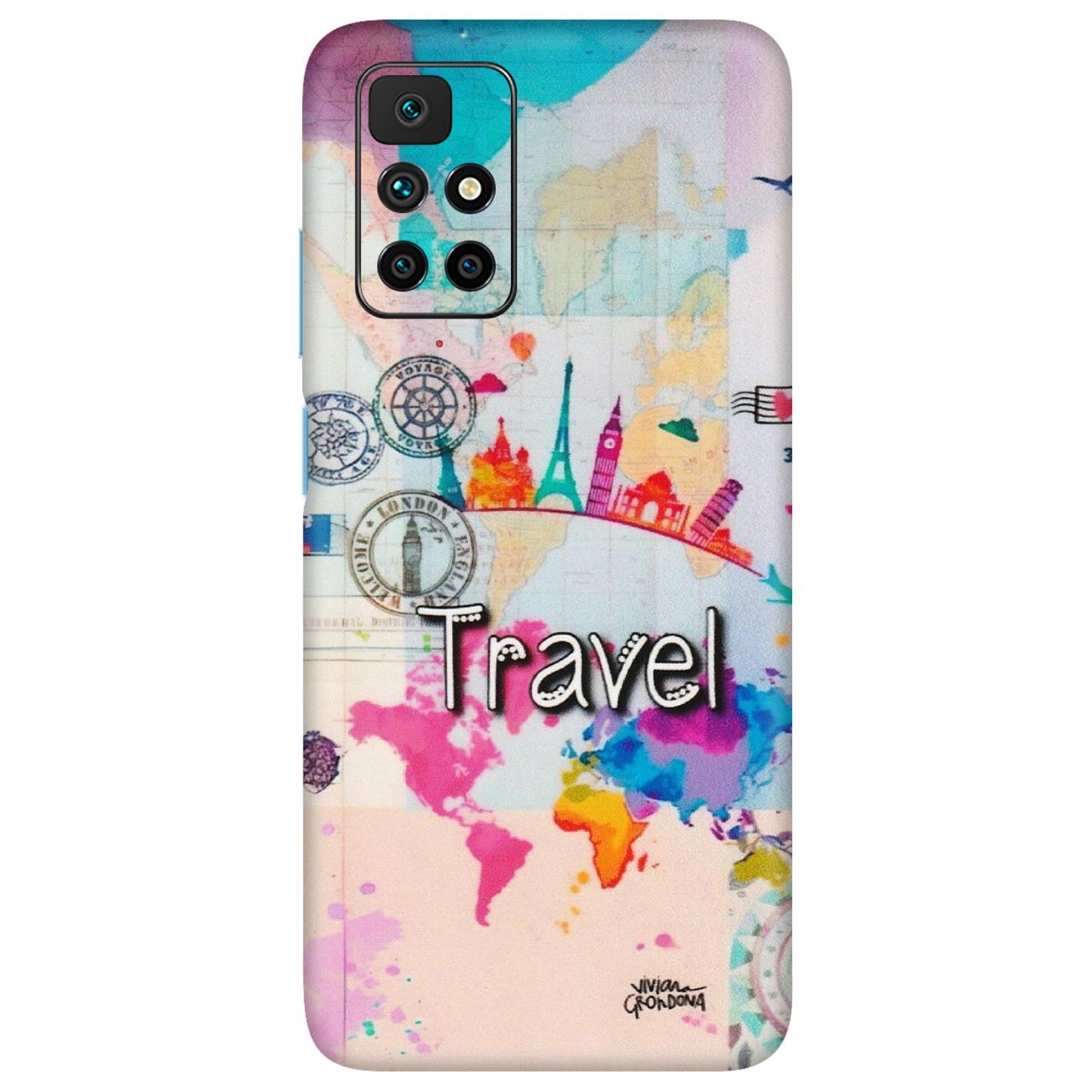 Xiaomi Redmi Phone Skins (All Models) - Travel The Wonders - Matte Finish (M-108) Redmi 10 Prime