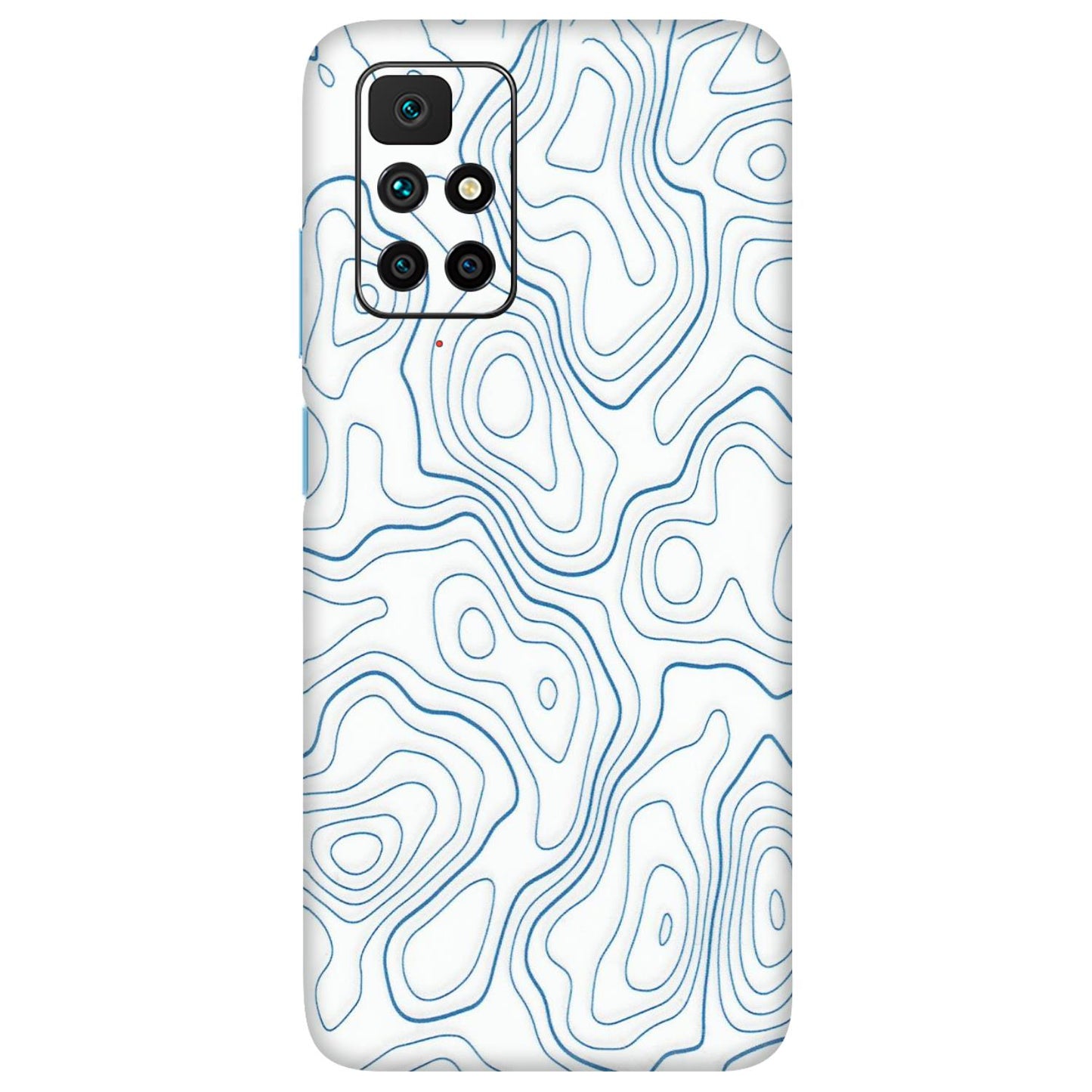 Xiaomi Redmi Phone Skins (All Models) - Blue And White Swirls - Matte Finish (M-139) Redmi 10 Prime