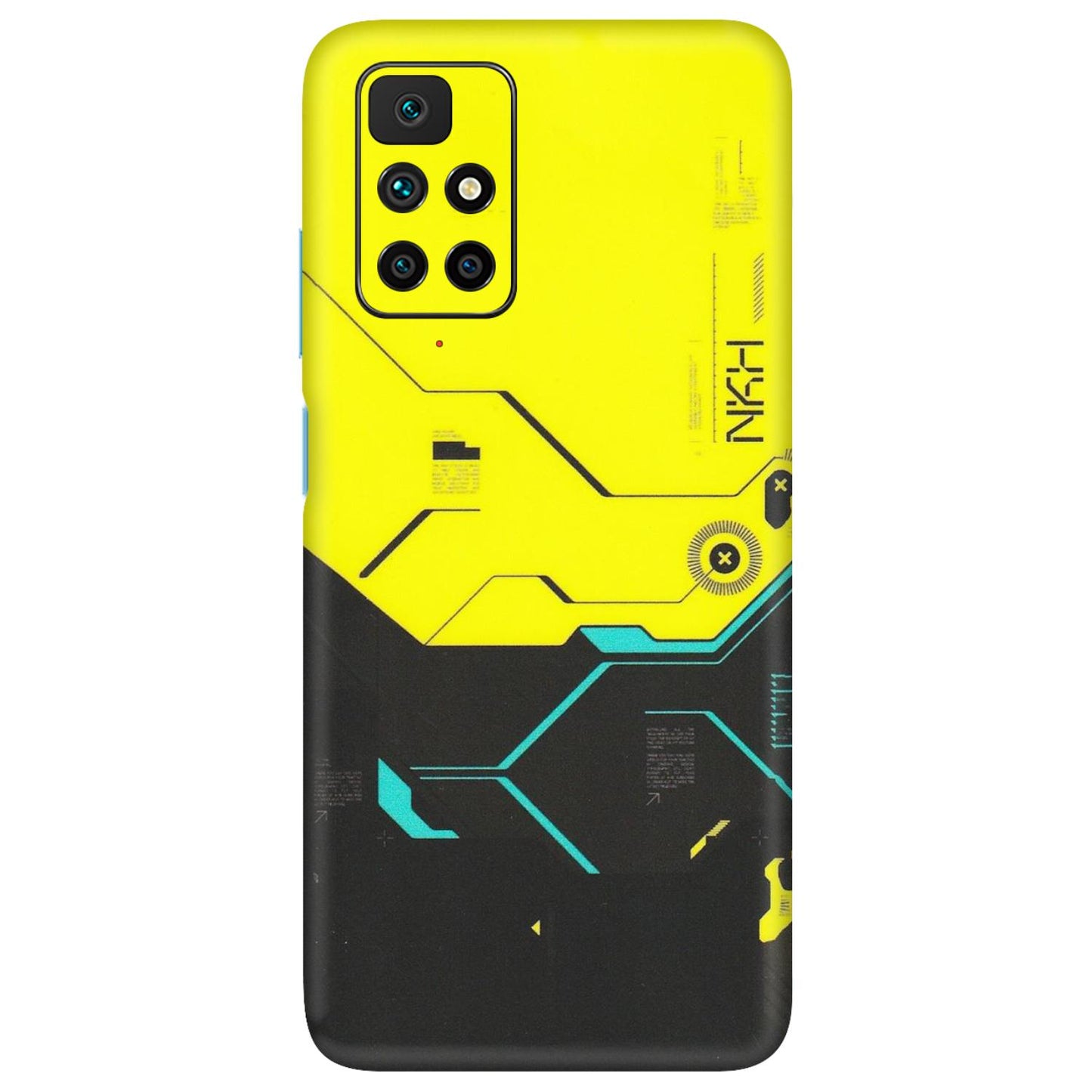 Xiaomi Redmi Phone Skins (All Models) - Black Yellow Technica - Matte Finish (M-53) Redmi 10 Prime