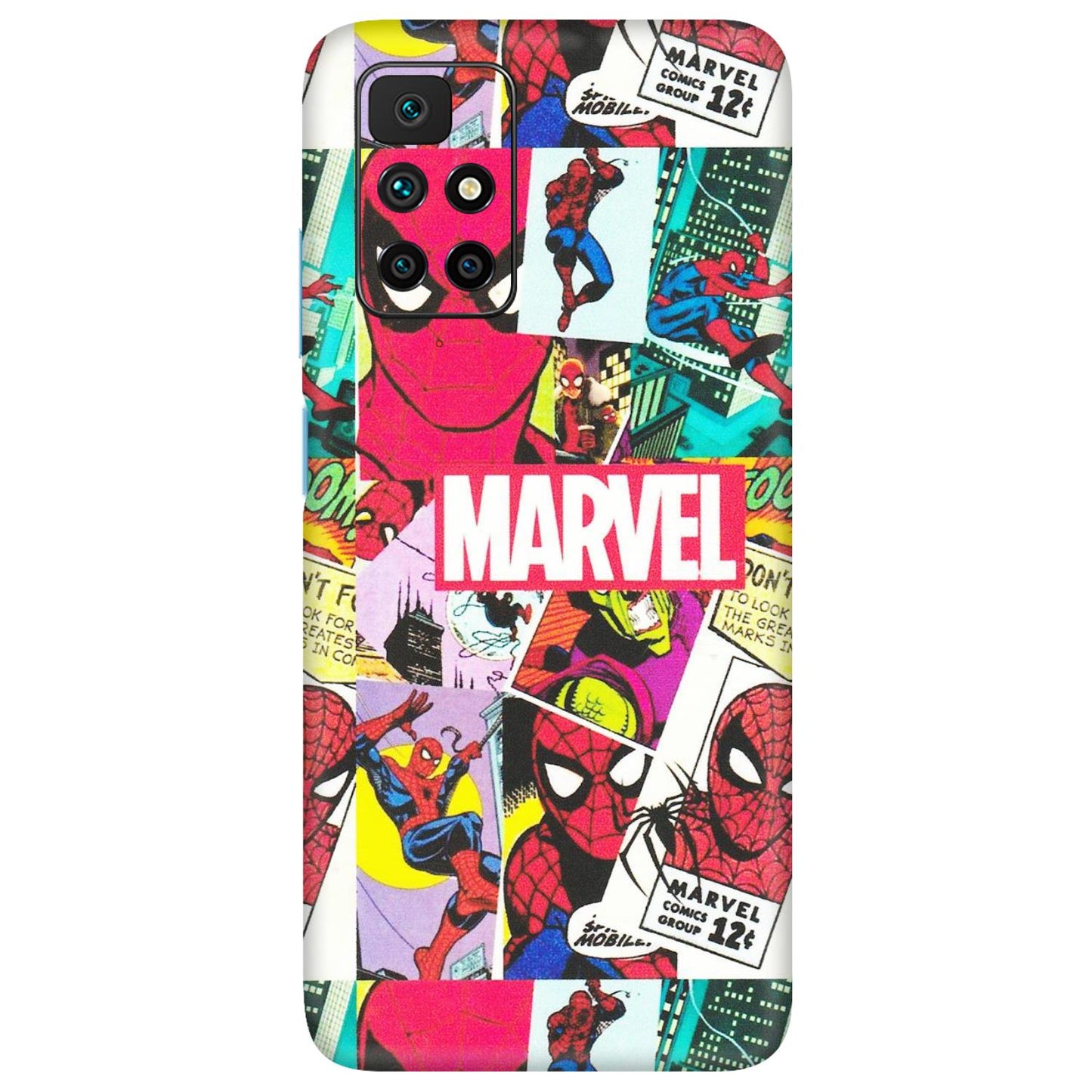 Xiaomi Redmi Phone Skins (All Models) - Marvel Comic Spiderman Grafitti - Matte Finish (M-72) Redmi 10 Prime