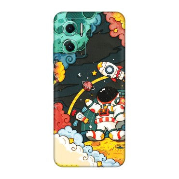 Xiaomi Redmi Phone Skins (All Models) - Astronauts & Spaceship - 3D Embossed Finish (L-145) Redmi 11 Prime 5G