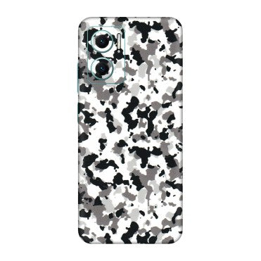 Xiaomi Redmi Phone Skins (All Models) - White Black Camouflage - 3D Embossed Finish (L-18) Redmi 11 Prime 5G