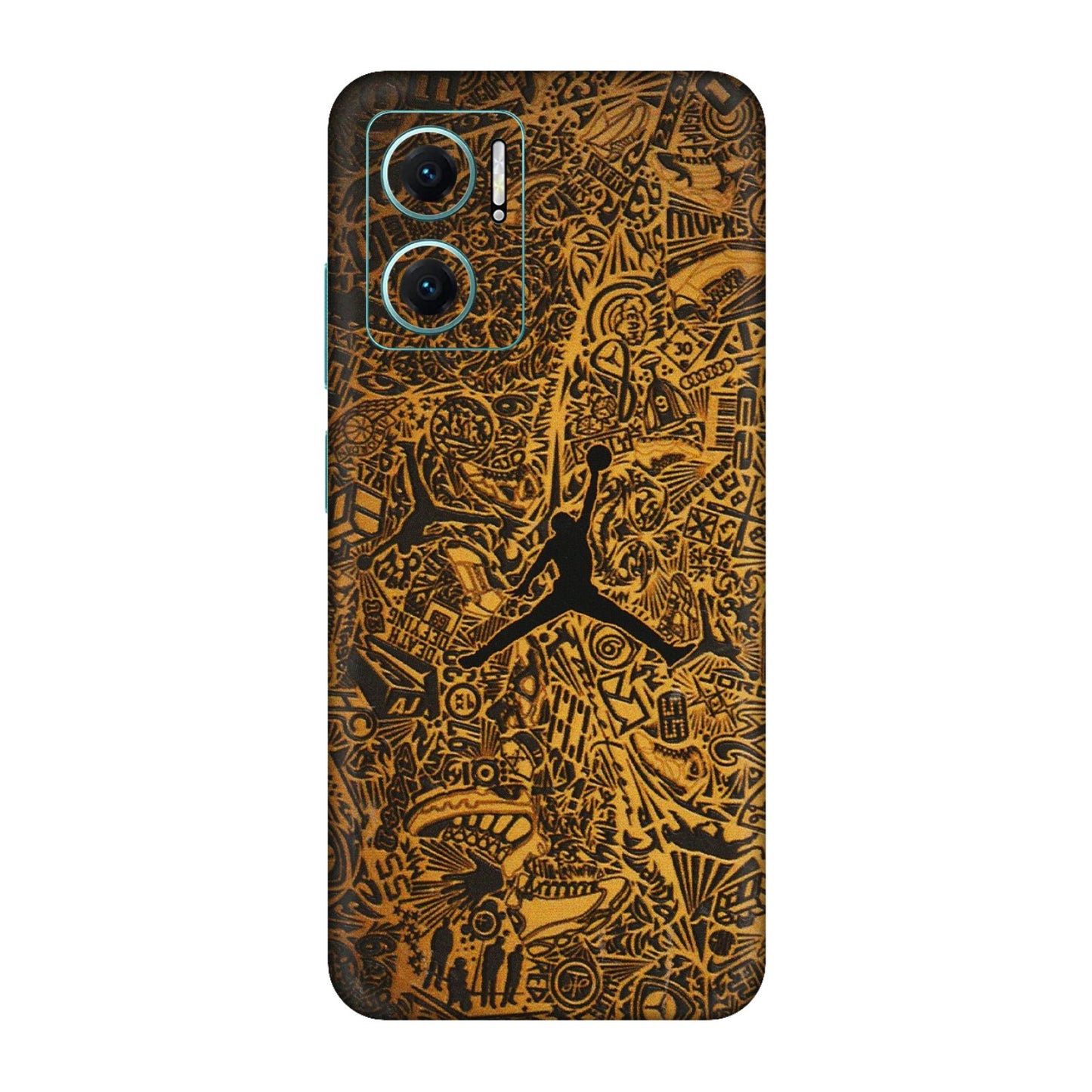 Xiaomi Redmi Phone Skins (All Models) - Premium Gold Basketball Player - 3D Embossed Finish (L-236) Redmi 11 Prime 5G