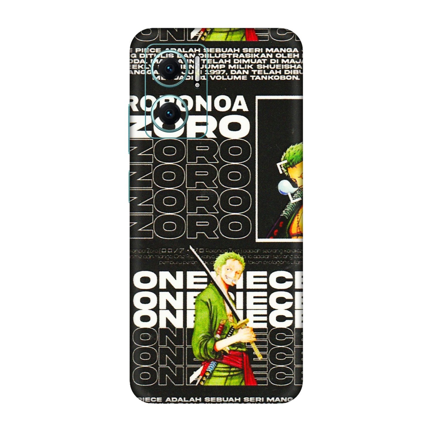 Xiaomi Redmi Phone Skins (All Models) - One Piece Zoro - 3D Embossed Finish (L-250) Redmi 11 Prime 5G