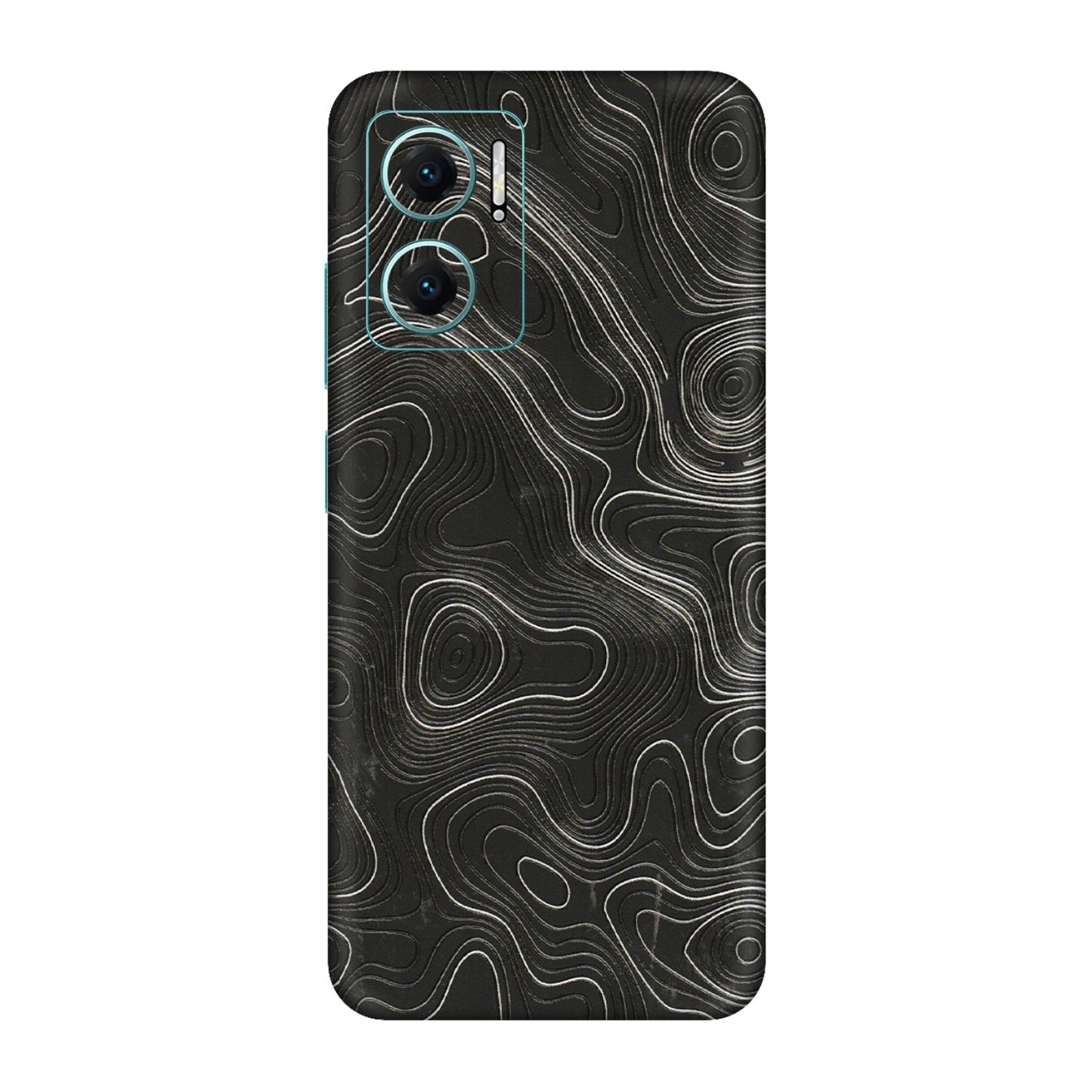 Xiaomi Redmi Phone Skins (All Models) - Abstract White Line Map - 3D Embossed Finish (L-269) Redmi 11 Prime 5G