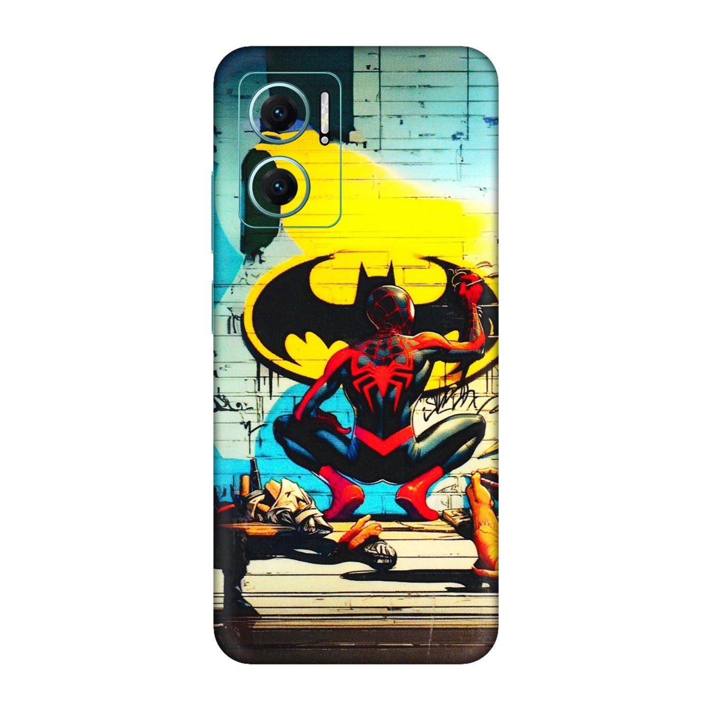 Xiaomi Redmi Phone Skins (All Models) - New Spiderman Bat Logo - 3D Embossed Finish (L-309) Redmi 11 Prime 5G