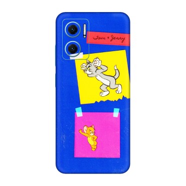 Xiaomi Redmi Phone Skins (All Models) - Tom N Jerry Sticky Notes - 3D Embossed Finish (L-88) Redmi 11 Prime 5G