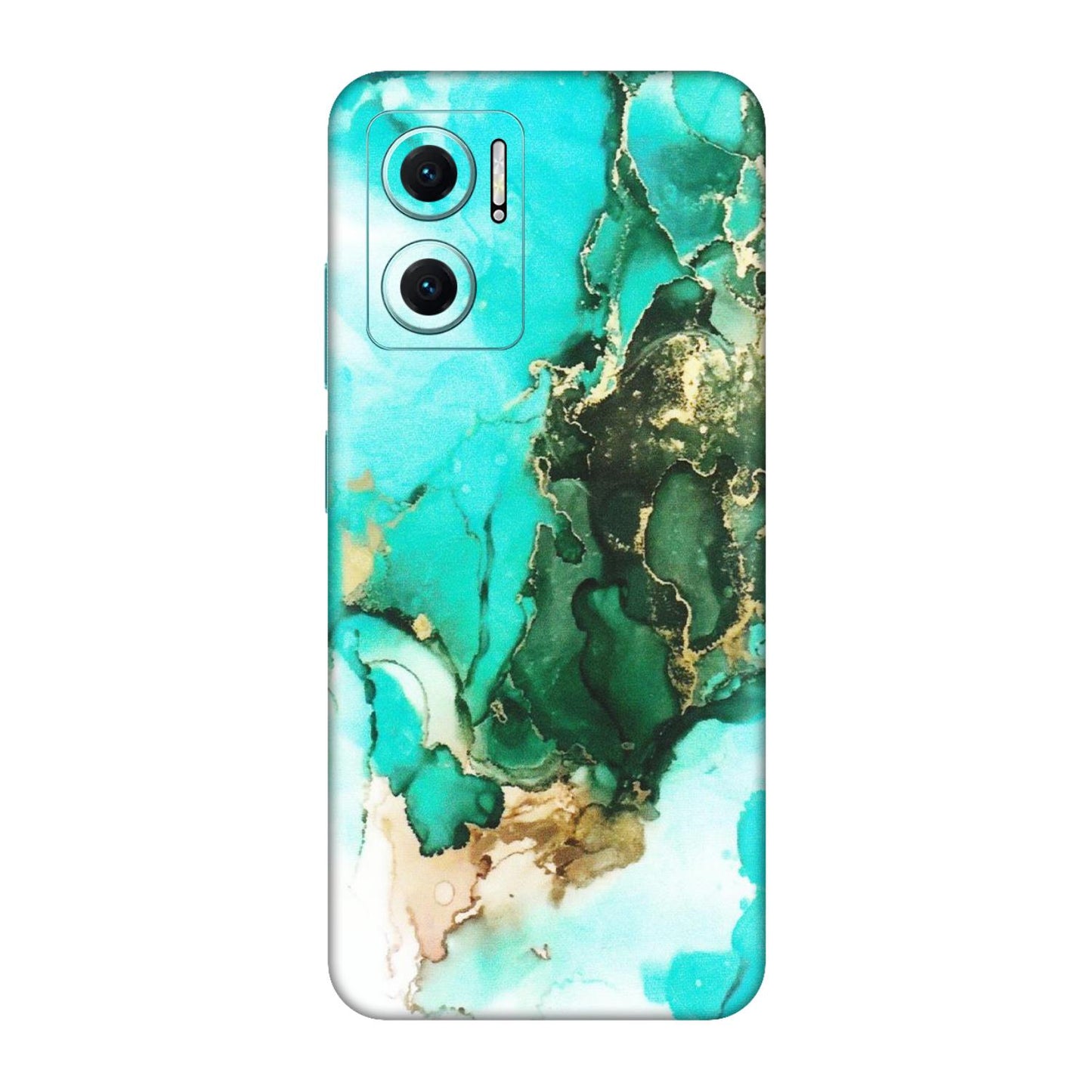 Xiaomi Redmi Phone Skins (All Models) - The Blue Gold Marble - Matte Finish (M-124) Redmi 11 Prime 5G