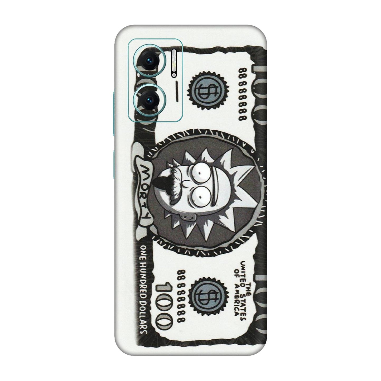 Xiaomi Redmi Phone Skins (All Models) - Rick And Morty Hundred Dollar Anime - Matte Finish (M-161) Redmi 11 Prime 5G