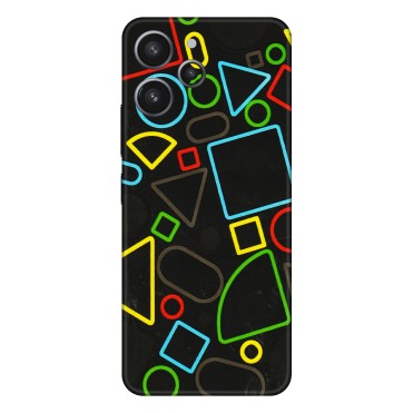 Xiaomi Redmi Phone Skins (All Models) - Black Shapes - 3D Embossed Finish (L-131) Redmi 12 4G