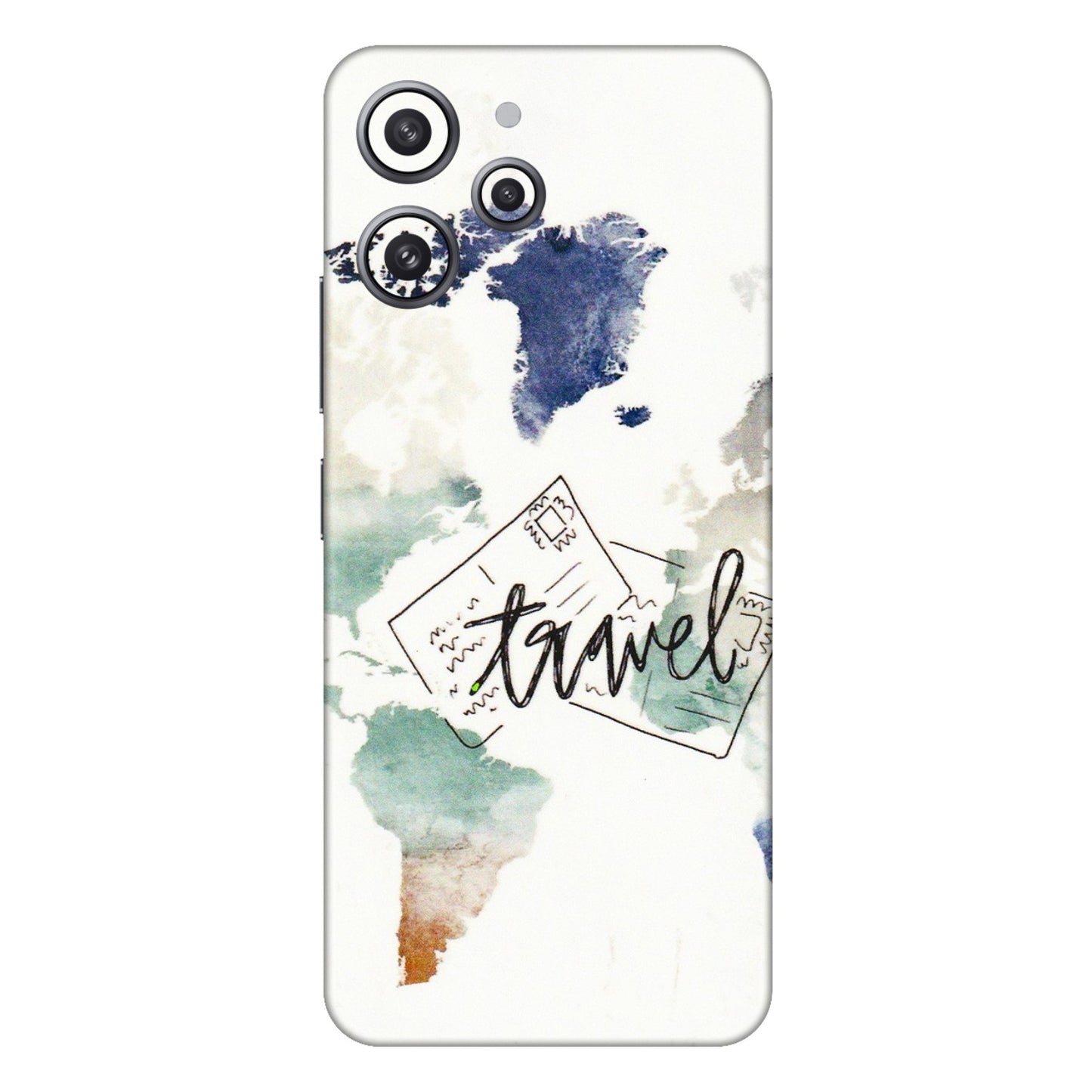 Xiaomi Redmi Phone Skins (All Models) - Travel The World - 3D Embossed Finish (L-232) Redmi 12 4G