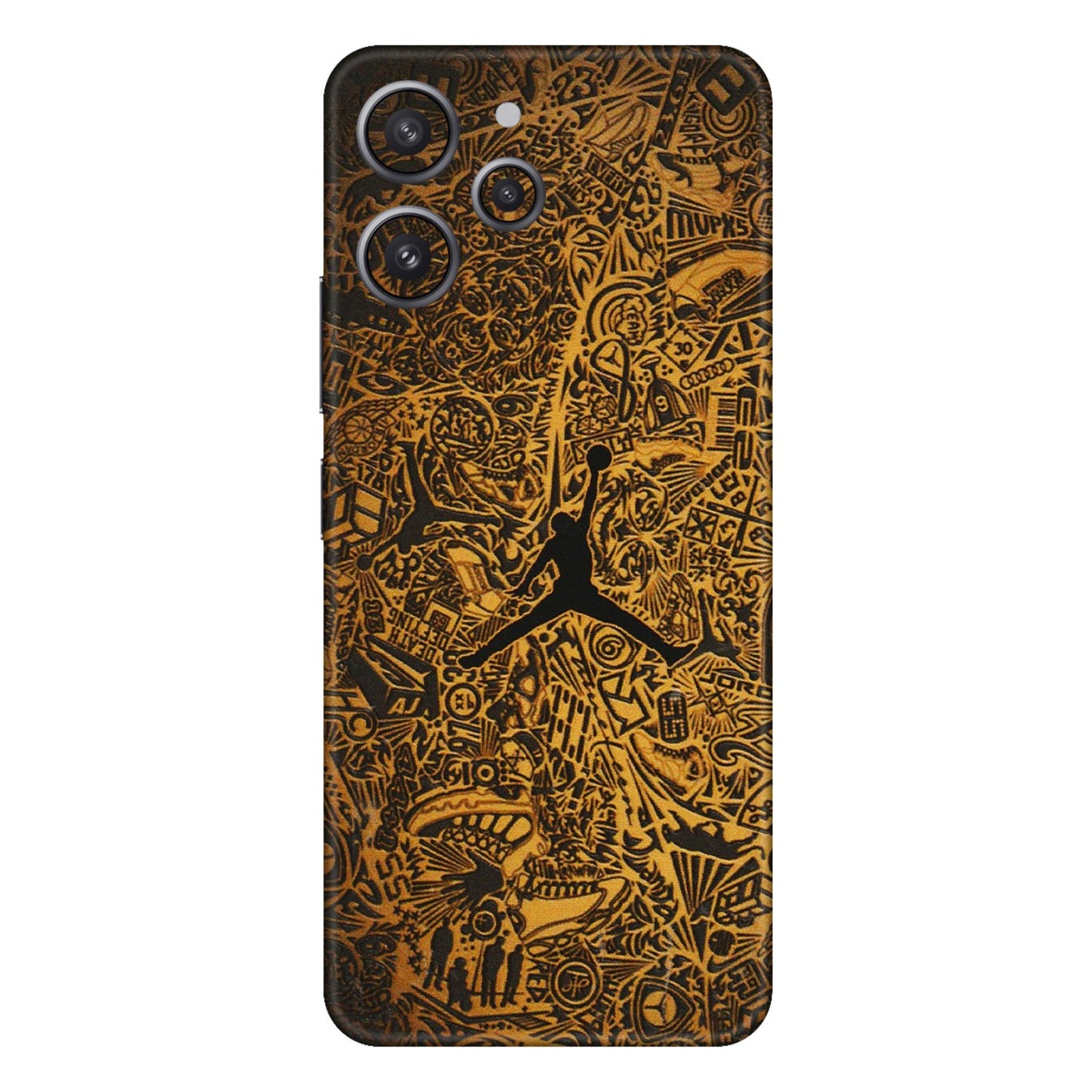 Xiaomi Redmi Phone Skins (All Models) - Premium Gold Basketball Player - 3D Embossed Finish (L-236) Redmi 12 4G