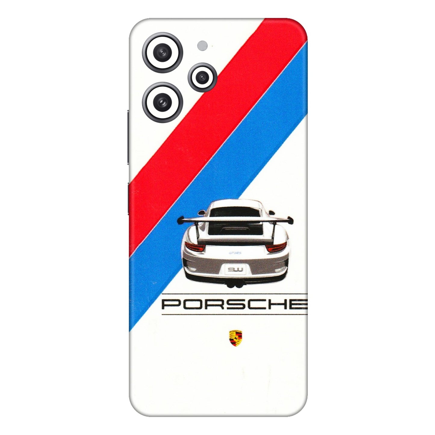 Xiaomi Redmi Phone Skins (All Models) - Porche Car Sober Logo - 3D Embossed Finish (L-248) Redmi 12 4G