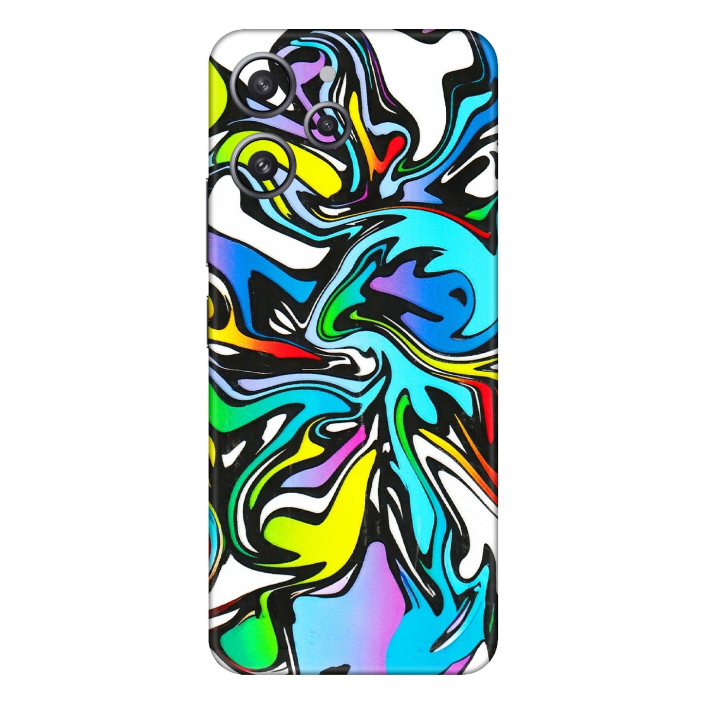Xiaomi Redmi Phone Skins (All Models) - Abstract Colour Paints - 3D Embossed Finish (L-271) Redmi 12 4G