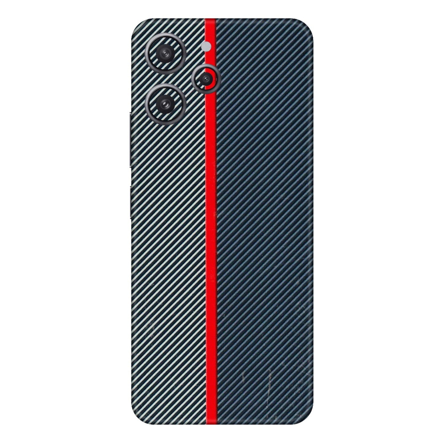 Xiaomi Redmi Phone Skins (All Models) - Blue Sober Lines - 3D Embossed Finish (L-305) Redmi 12 4G