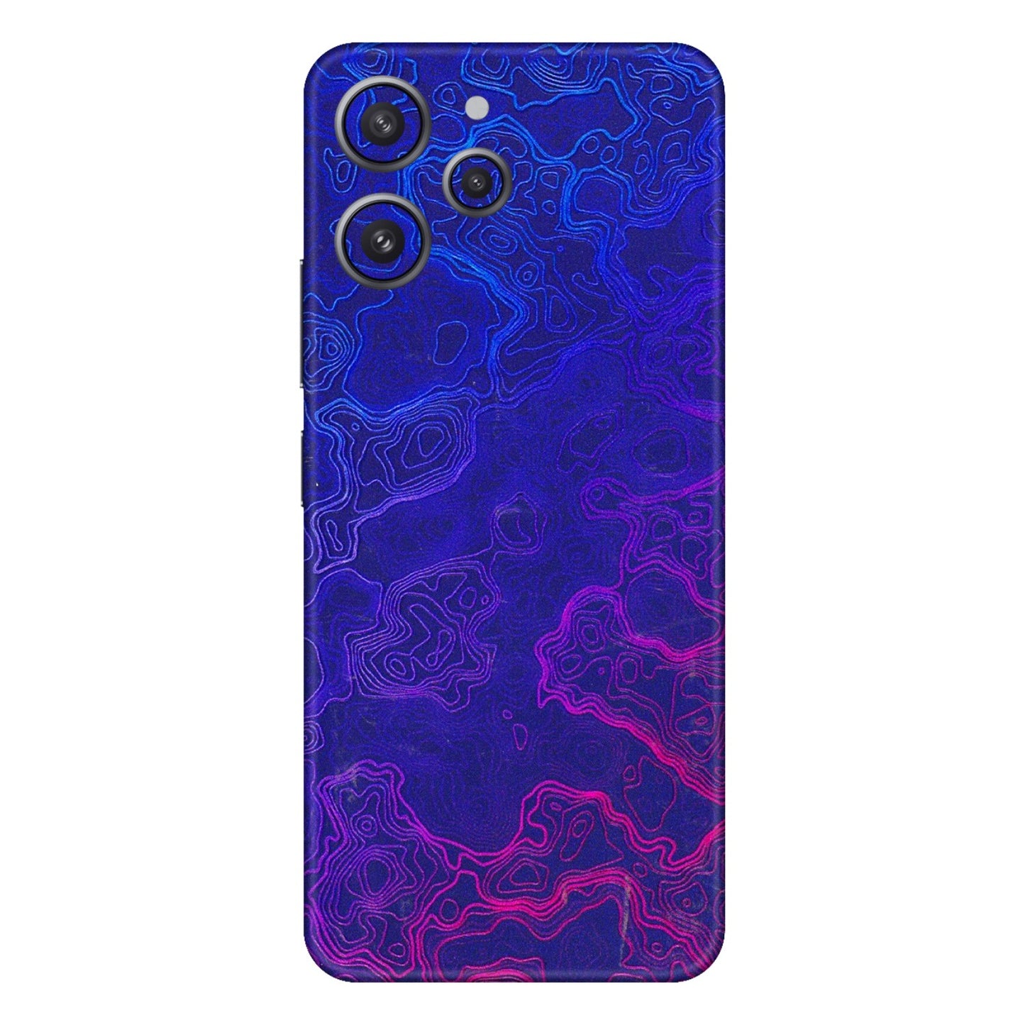 Xiaomi Redmi Phone Skins (All Models) - Purple Ripples Swirl - 3D Embossed Finish (L-314) Redmi 12 4G