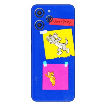 Xiaomi Redmi Phone Skins (All Models) - Tom N Jerry Sticky Notes - 3D Embossed Finish (L-88) Redmi 12 4G