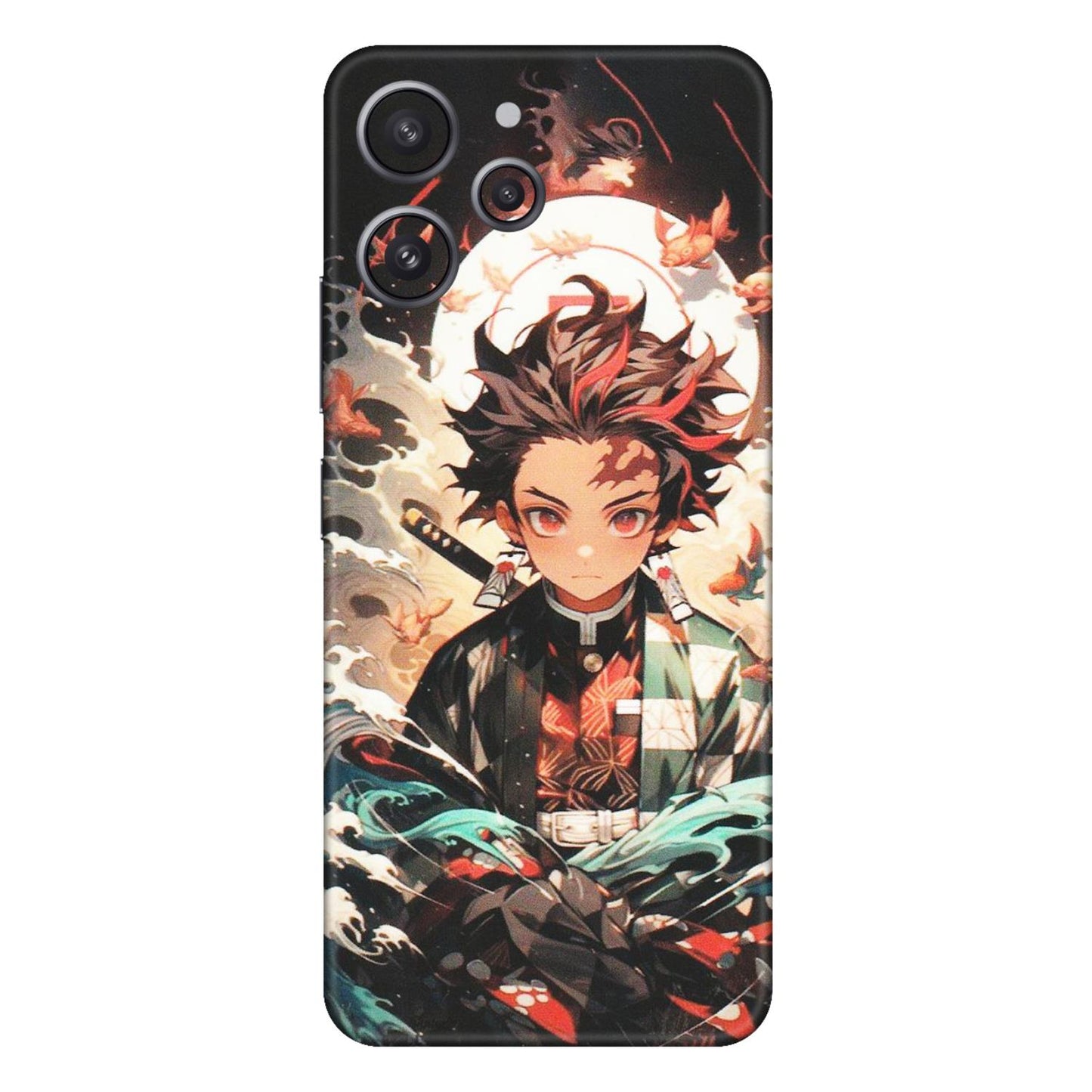 Xiaomi Redmi Phone Skins (All Models) - Tanjiro Demon Slayer Anime - Matte Finish (M-158) Redmi 12 4G