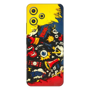 Xiaomi Redmi Phone Skins (All Models) - Pacific Doodle Art - 3D Embossed Finish (L-120) Redmi 12 5G