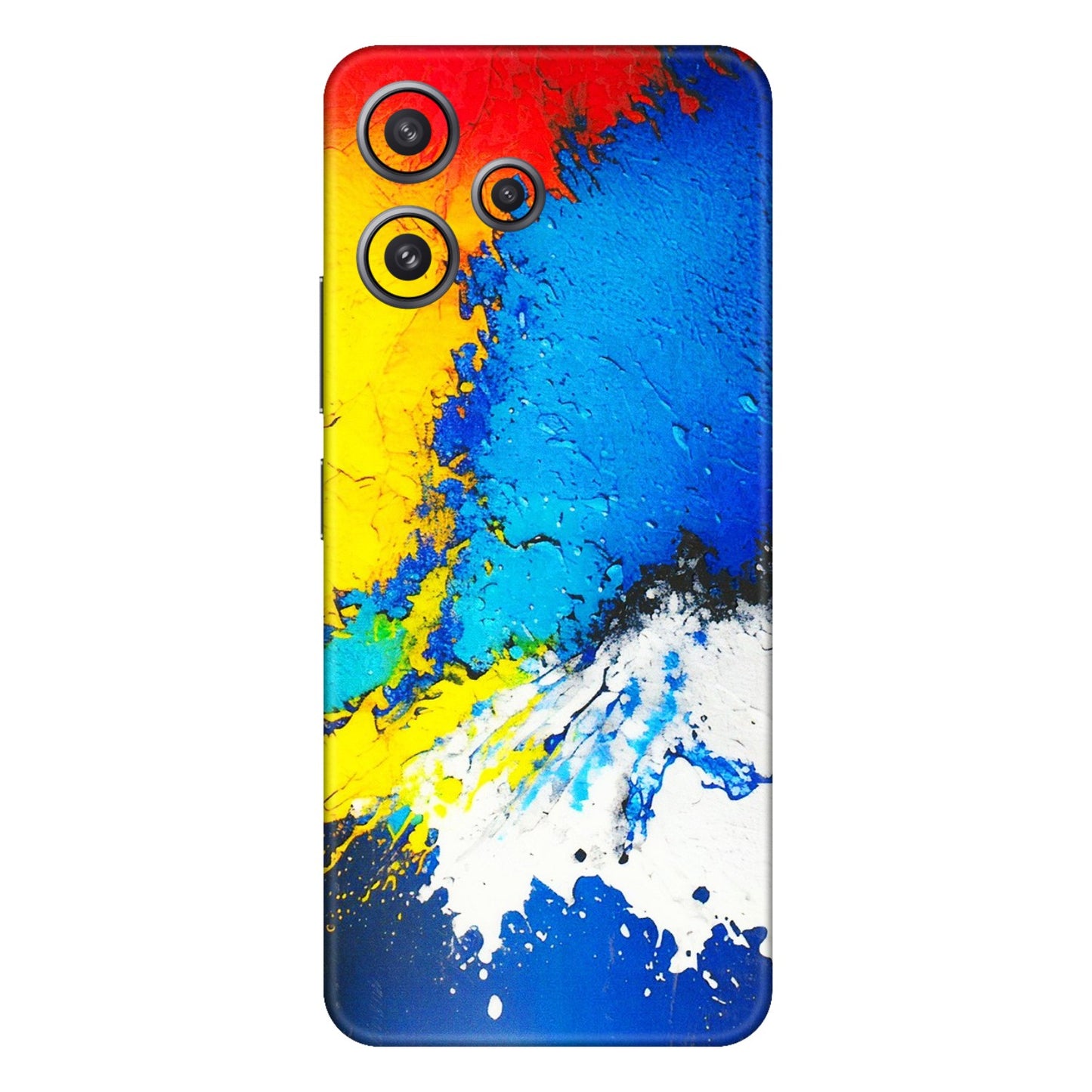 Xiaomi Redmi Phone Skins (All Models) - Acrylic Paint Spill - 3D Embossed Finish (L-229) Redmi 12 5G