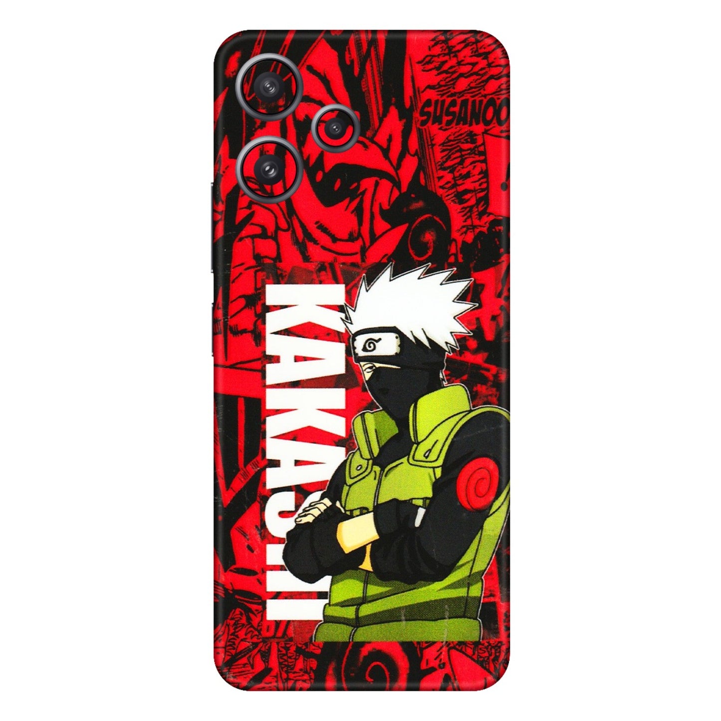 Xiaomi Redmi Phone Skins (All Models) - Kakashi Red Anime - 3D Embossed Finish (L-251) Redmi 12 5G