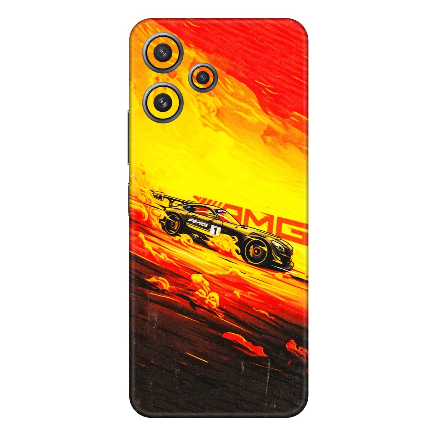 Xiaomi Redmi Phone Skins (All Models) - AMG Car Speed Cover - 3D Embossed Finish (L-256) Redmi 12 5G